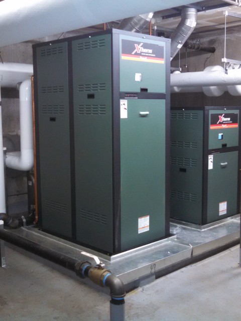 The two Raypak XTherm Boilers now serving the Corte Madera Town Center